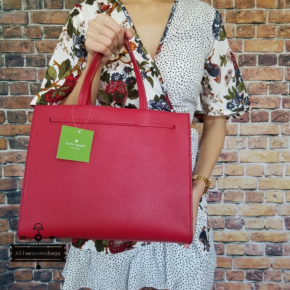 🔽 Kate spade large Isobel Hayes Street Rosso Bag - Picture 3 of 8